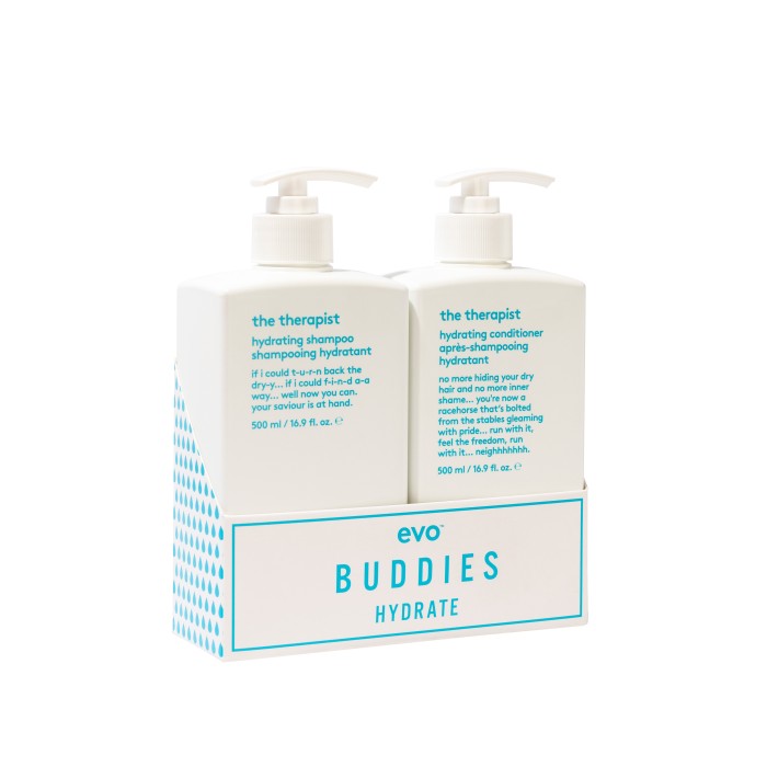 EVO BUDDIES HYDRATE: THE THERAPIST šampūnas + kondicionierius