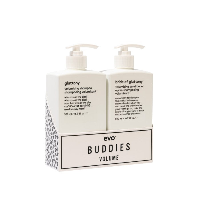 EVO BUDDIES VOLUME: GLUTTONY šampūnas + kondicionierius