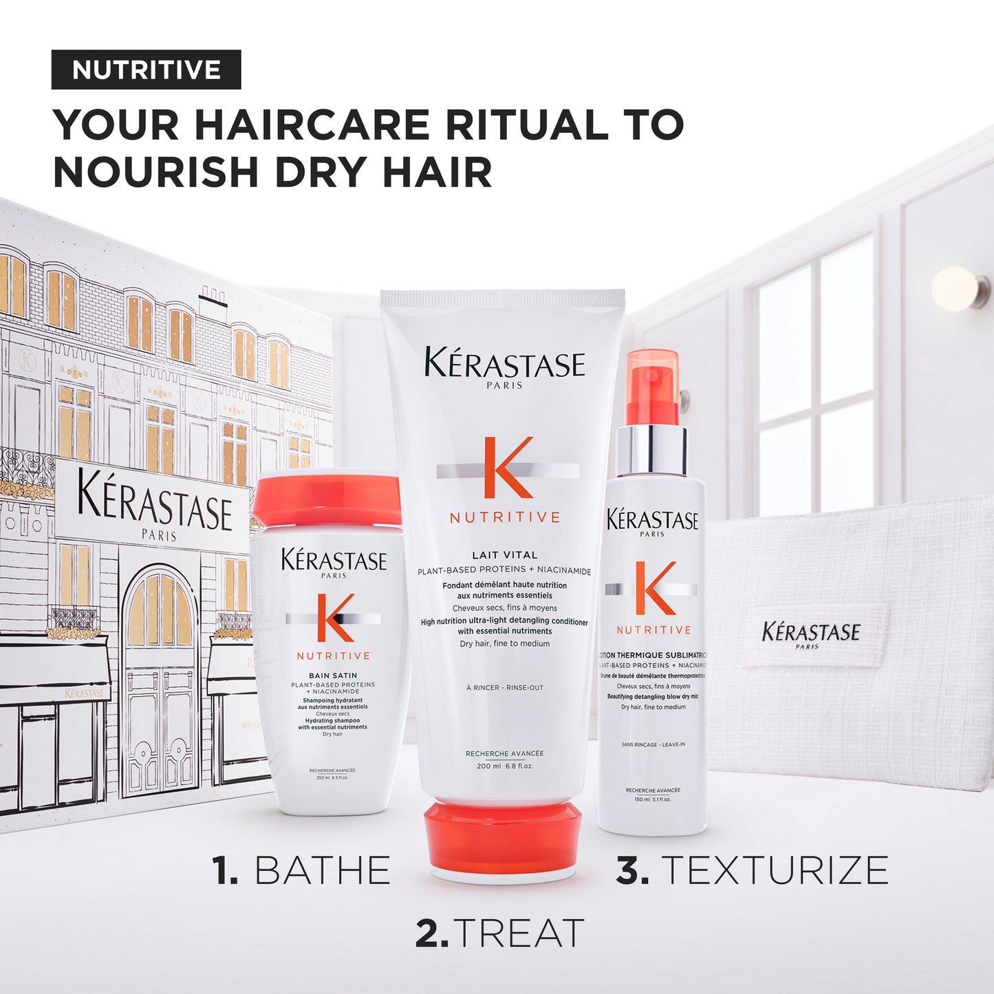 Kérastase Nutritive Fondant Holiday Gift Set produktų rinkinys 250ml+ 200ml+ 150ml