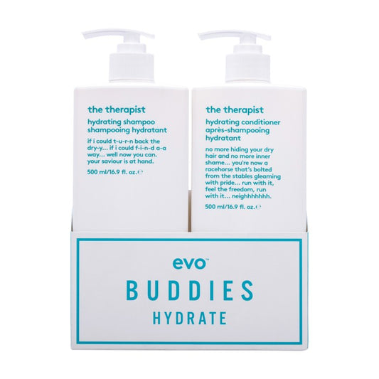 EVO BUDDIES HYDRATE: THE THERAPIST šampūnas + kondicionierius