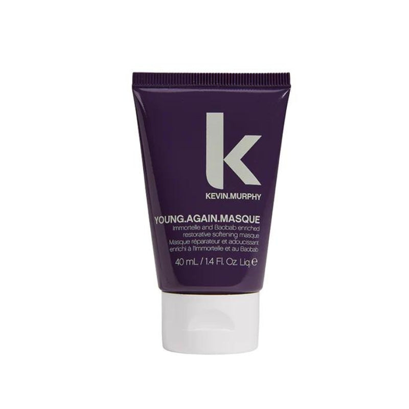 KEVIN.MURPHY YOUNG.AGAIN.MASQUE kelioninio dydžio atkuriamoji ir minkštinamoji kaukė pažeistiems plaukams